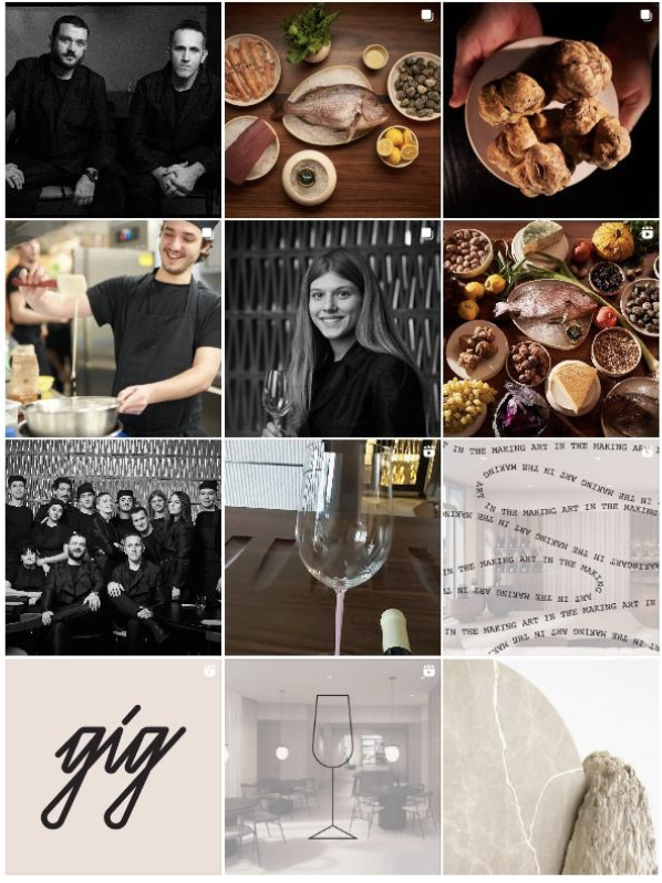 Gig Restoran, Instagram feed and content design